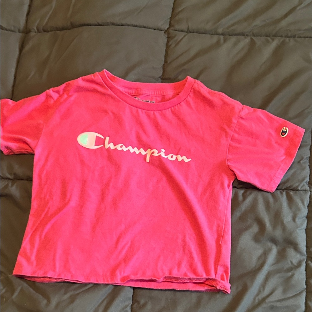 Champion Kids Bright Pink Short Sleeve Tee